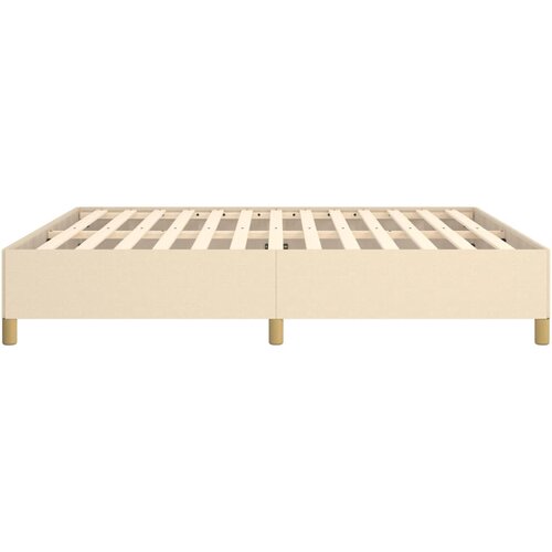  Okvir za krevet bez madraca krem 160x200 cm od tkanine Slike