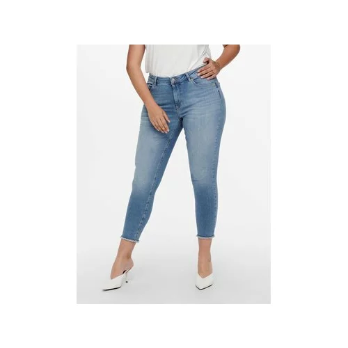 Only Carmakoma Jeans hlače 15198408 Modra Skinny Fit
