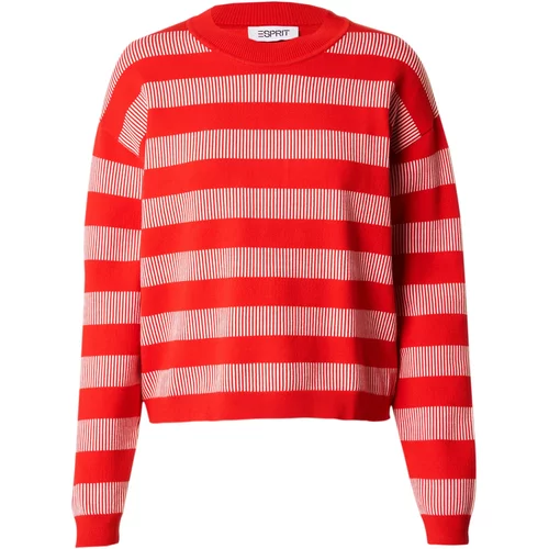 Esprit Sweater majica crvena / bijela