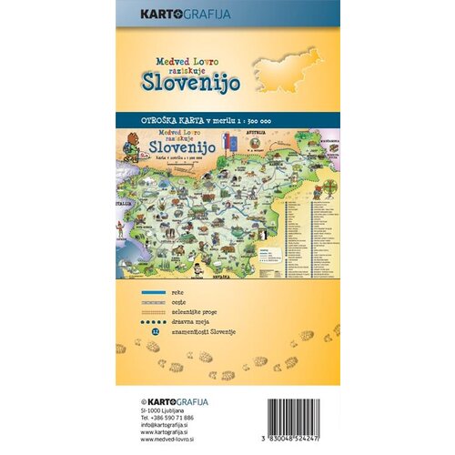  medved lovro raziskuje slovenijo - zgibanka otro&amp;scaron;ki zemljevid slovenija Slike