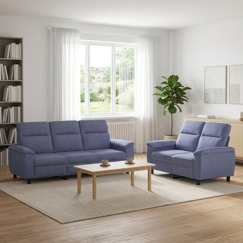  Set sofe 2 pcs Traper plava Tkanina Slike