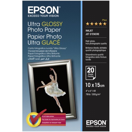 Epson Foto papir C13S041926 (ultra gloss), 10 x 15 cm, 20 listov, 300 gramov Slike