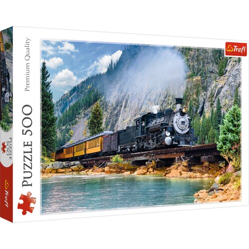 Puzzle 500 pcs. Mountain Train Trefl 37379 Slike
