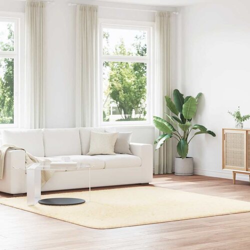 vidaXL Košata preproga krem 240x240 cm poliester Cene
