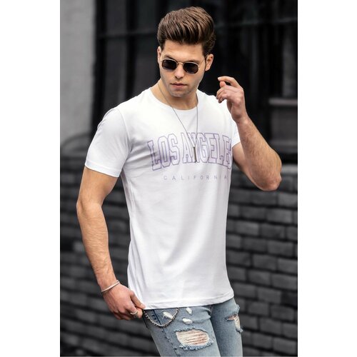 Madmext Men's White T-Shirt 4954 Slike