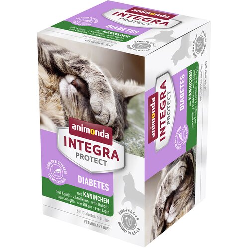 Animonda Integra Protect Adult Diabetes pladnji 6 x 100 g - Z zajcem Slike
