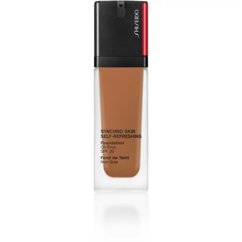 Shiseido Synchro Skin Self-Refreshing Foundation dolgoobstojen tekoči puder SPF 30 odtenek 460 Topaz 30 ml