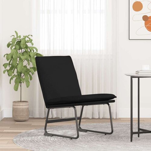  Ležaljka crna 52 x 75 x 76 cm od tkanine - Crna 1 Cijene