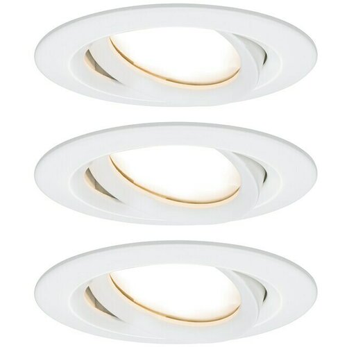 PAULMANN Set ugradbenih LED svjetiljki Nova Plus (6,8 W, Bijela, 3 Kom., Topla bijela, IP65) Slike