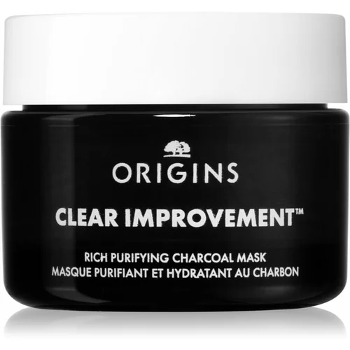 Origins Clear Improvement® Rich Purifying Charcoal Mask čistilna maska z aktivnim ogljem 30 ml