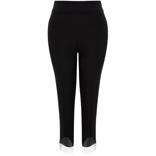 Trendyol Curve Plus Size Pants - Black - Straight Slike