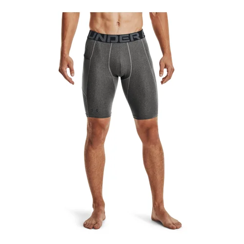 Under Armour UA Shorts HeatGear Pocket Long, Carbon Heather/Black - M, (21582052)