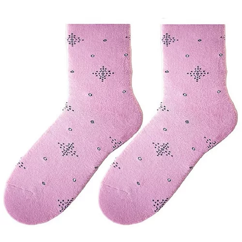 Bratex D-060 women's winter socks pattern 36-41 pink 034
