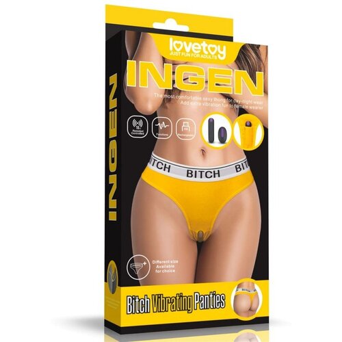 Lovetoy 2022 Vibracijske HlaČke Lovetoy Ingen Bitch-rumena-xl/2xl Cene