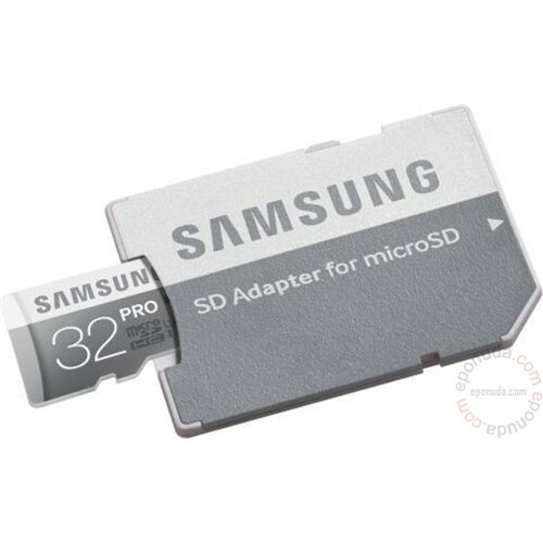 Samsung MicroSDHC 32GB PRO Memory Card, Class 10, Read: up to 90MB/s with UHS-1, Write: Up to 50MB/s with UHS-1 MB-MG32DA/EU memorijska kartica Slike