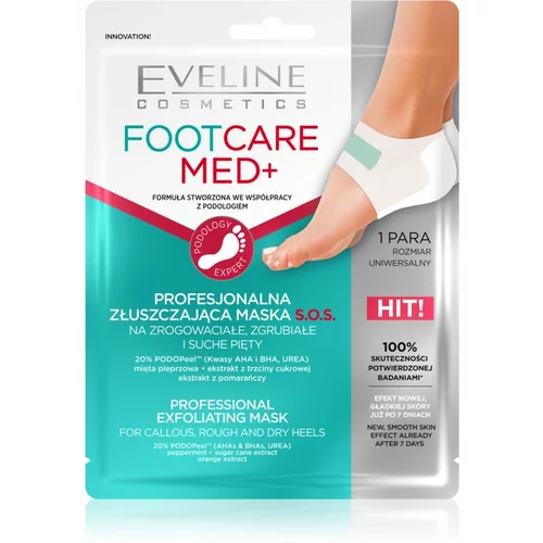 Eveline Cosmetics Foot Care Med eksfolijacijska maska za pete 2 kom