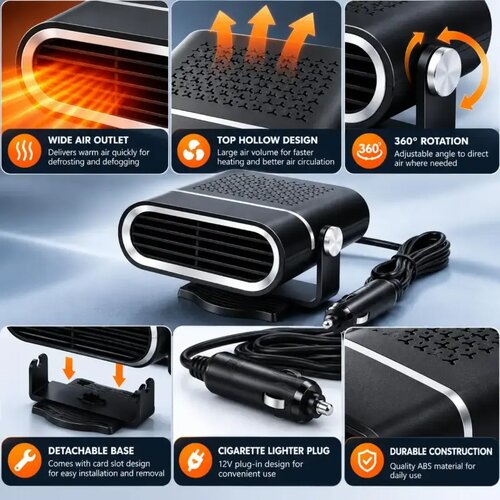  Grejalica za automobil 12V, 150W sa rotacijom 360&amp;deg; Slike