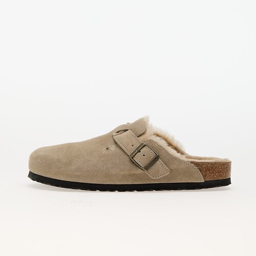 Birkenstock Sneakers Boston Shearling Suede Leather/Fur Taupe EUR 38 Cene