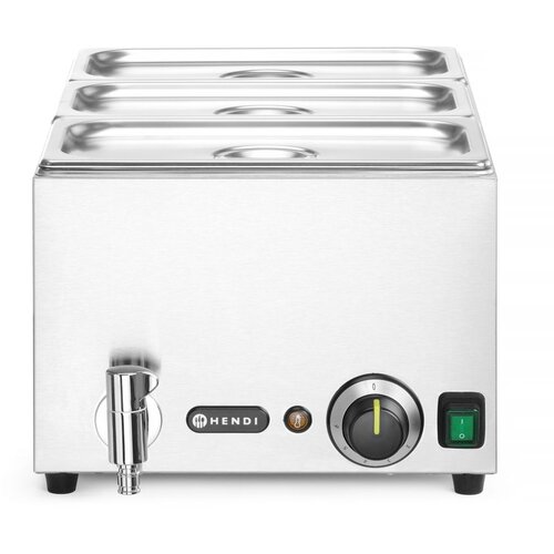 Hendi Set Ranger: Bain-marie sa slavinom za ispu&scaron;tanje + 3x GN 1/3 sa poklopcem, GN 1/1, 230V/1000W, 605x332x(H)242mm Cene