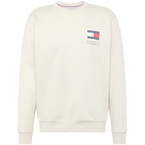 Tommy Jeans Sweater majica 'Essential' bež / morsko plava / crvena / bijela