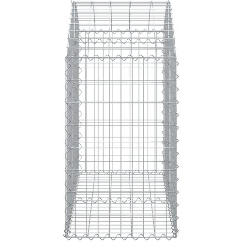 Gabionska ko&amp;scaron;ara s lukom 100 x 50 x 80/100 cm pocinčano željezo Slike