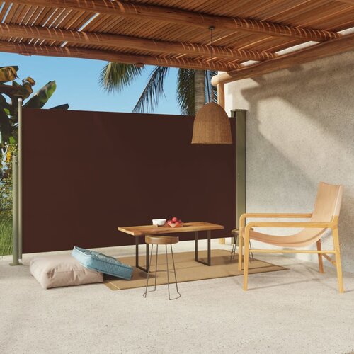 vidaXL Uvlačiva bočna tenda za terasu 180 x 300 cm smeđa Cijene