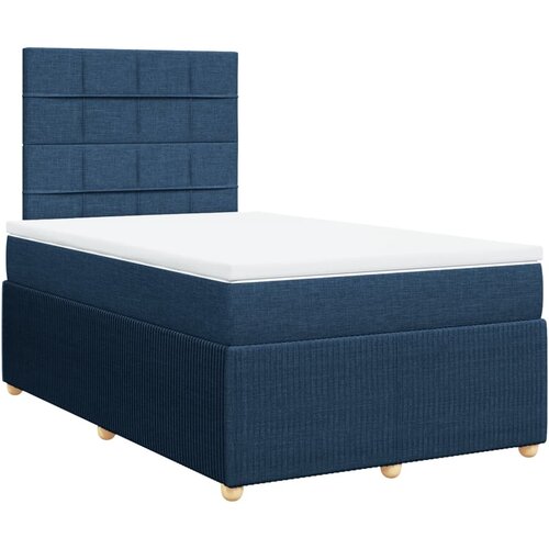 vidaXL Box spring postelja z vzmetnico moder 120x200 cm blago, (21307960) Cene