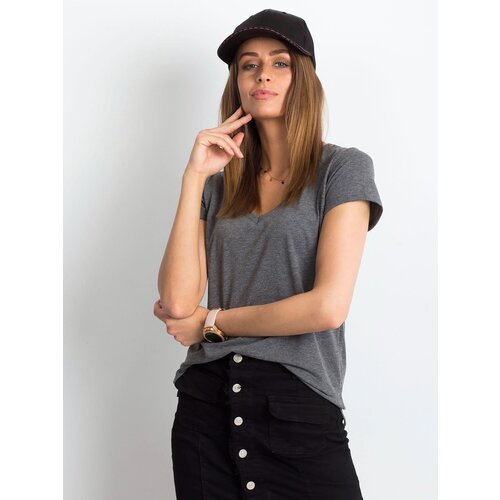 BASIC Feel Good T-shirt-RV-TS-4837.31P-dark grey Cene