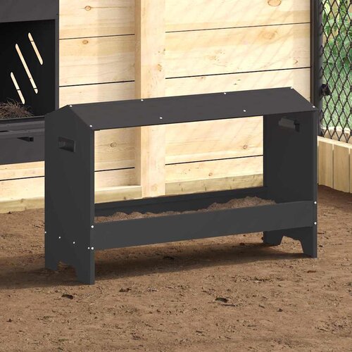 vidaXL Krmilna posoda za koko&scaron;i Črna 81 x 32 x 53,5 cm Cene