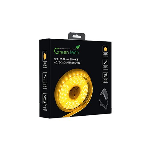 Greentech LED traka sa adapterom 4.8W/M 3000K Cene