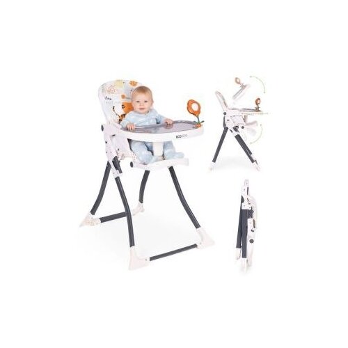ECO TOYS HC301-2402 &ndash; Sklopiva hranilica za bebe s podesivim osloncem za noge, sigurnosnim pojasom i igračkama Cijene
