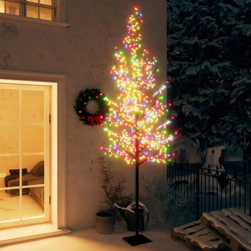  Božićno drvce sa 600 LED šarenih žarulja cvijet trešnje 300 cm