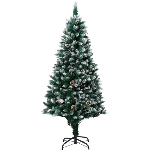 vidaXL Umetna novoletna jelka s storži in belim snegom 150 cm Cene