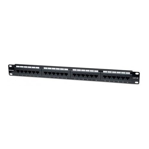 Intellinet rack patch panel 19\" 1U CAT5E utp 24 port (513555) Cene