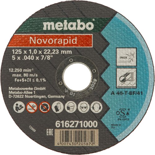 Metabo Novorapid 125x1,0x22,23 Inox Slike