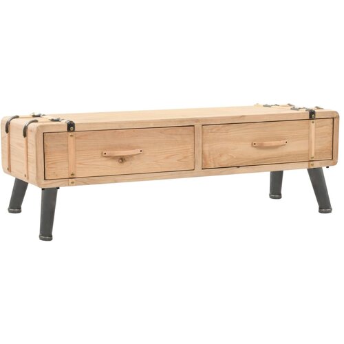 The Living Store Omarica s predali trden les jelke 120x33x35 cm - TV Omarica, (21375294) Slike