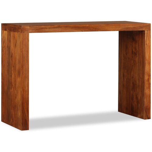 Maison Chic konzolna miza - miza ob steni iz trdnega lesa z medenim premazom 110x40x76 cm, (21786445) Cene