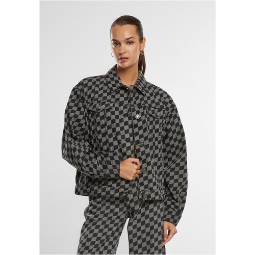 Urban Classics Women&amp;#039;s shirt jacket 80&amp;#039;s Oversized black/gray Slike