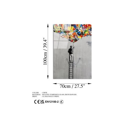 Wallxpert Slika od kaljenog stakla 70x100cm Slike