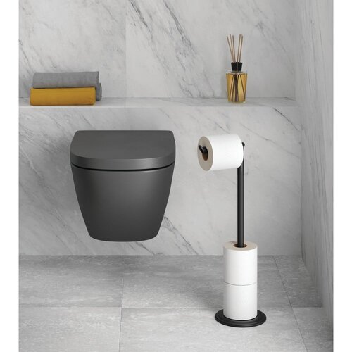 Metaltex Mat črno jekleno stojalo za WC papir Lava &amp;ndash; Slike
