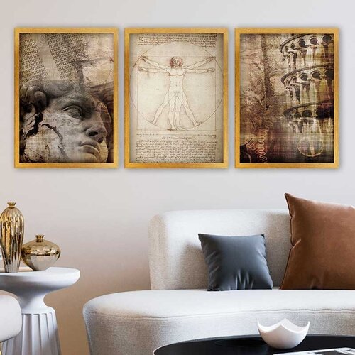 Wallity Set uramljenih slika 3AC_UN6809471, 3 Dela Cene