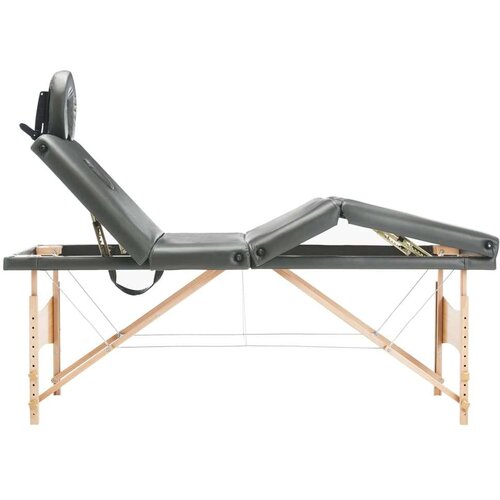 VidaXL Masažna miza s 4 conami lesen okvir antracit 186x68 cm Slike