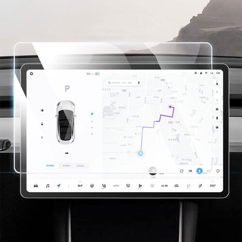 INF Zaščitna folija za navigacijski zaslon Tesla Model 3 (spredaj in zadaj) - zaščita pred modro svetlobo, (21685819) Cene
