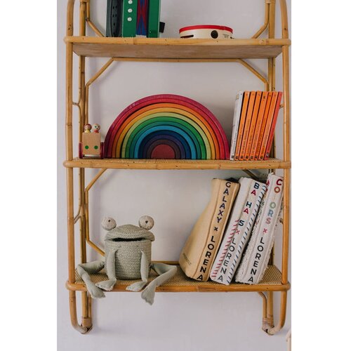 Lorena Canals Zelena tekstilna otro&amp;scaron;ka &amp;scaron;katla za shranjevanje &amp;oslash; 15x15 cm Mini Fred the Frog &amp;ndash; Slike
