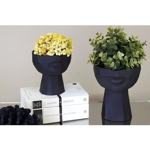 WALLXPERT CY0453 black decorative pot set (2 pieces) Cene