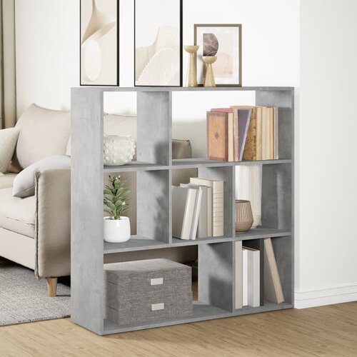  pregrada / regal za knjige sivi 102x29x103,5 cm drveni Slike