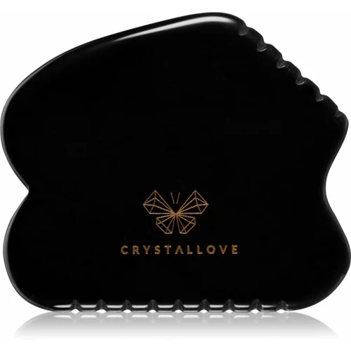 Crystallove Black Obsidian Contour Gua Sha pripomoček za masažo 1 kos