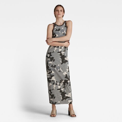 G-star Dress - AOP maxi tank top dress brown Cijene