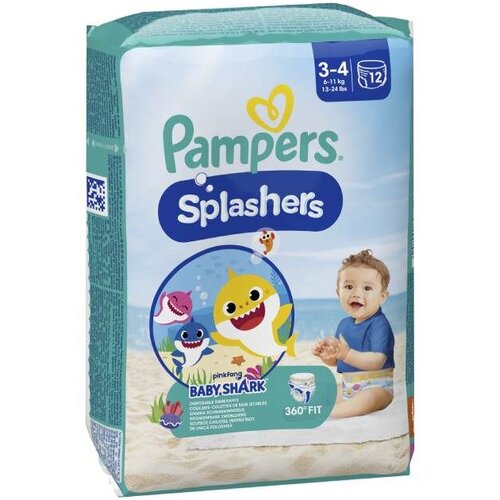 Pampers hlačne plenice za v vodo Splashers, velikost 3-4 (6-11 kg), 12 kos Slike