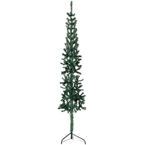  Tanka umjetna polovica božićnog drvca sa stalkom zelena 210 cm Slike